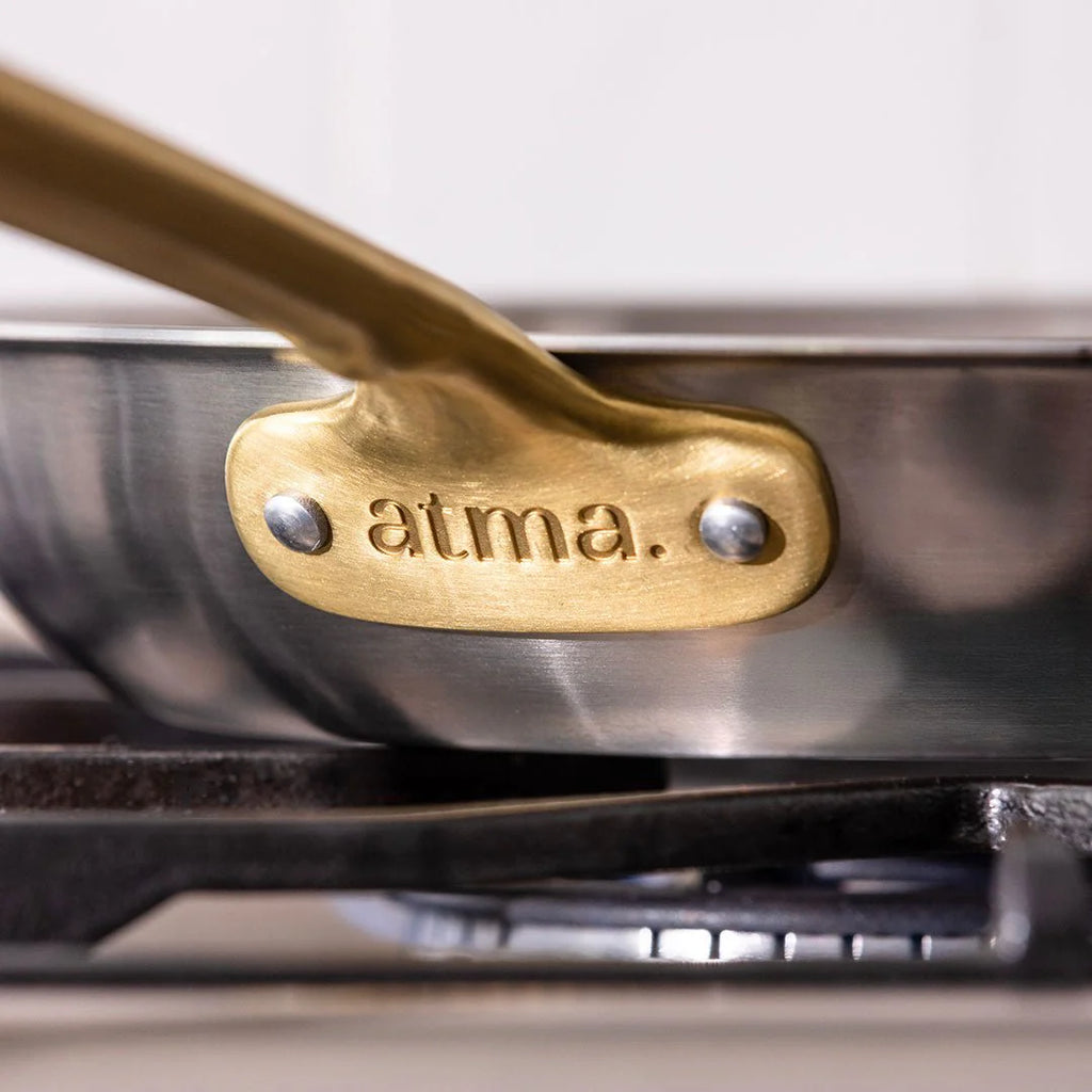 Pack Brigade - set de 3 poêles en inox avec manches dorés - Édition limitée