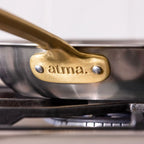 Pack Brigade - set de 3 poêles en inox avec manches dorés - Édition limitée